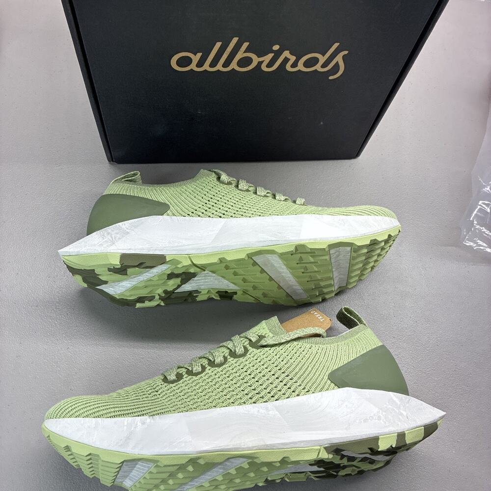 New Allbirds Tree Flyer Shoes Womens 10 Green white Blizzard Sole Road Running